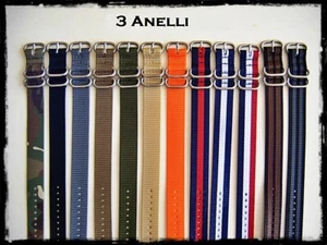 Cinturini Nylon Premium 3 Anelli 20-22-24mm. Nylon Straps. ENTRATE!!! - Imagen 1 de 4