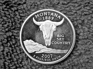 2007 S MONTANA STATE QUARTER FROM SILVER PROOF SET - Picture 1 of 2