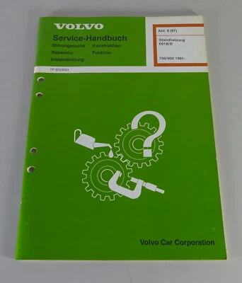 Manual de Taller Volvo 740 760 940 960 Calefacción Auxiliar Tipo 091-B/D De 02/ - Imagen 1 de 2