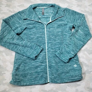 Mountain Hardwear Sweatshirt Womens Large Green Zip Up Fleece Outdoors - Picture 1 of 12