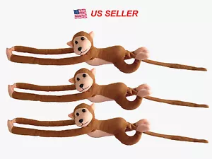 3x Baby Kids Soft Plush Toys Cute Colorful Long Arm Monkey Stuffed Animal Doll - Picture 1 of 7