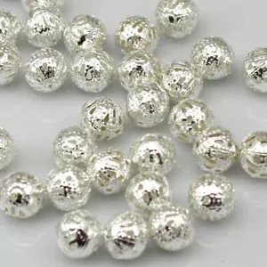 Quality Gold or Silver Plated Metal Filigree Spacer beads 4mm 6mm 8mm 10mm - Picture 1 of 3