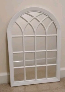 Bathroom Hallway Mirror Arch Frame White - Picture 1 of 5