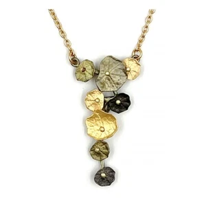 MICHAEL MICHAUD NASTURTIUM 16" ADJUSTABLE DAINTY PENDANT 9436 BZ - Picture 1 of 2