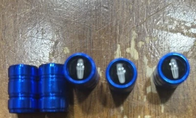 Tapas de vástago de válvula de neumático de coche para Lincoln 5 piezas tapas de vástago azul. Nuevo. Foto 1 de 2