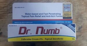 Dr. Numb 4% Lidocaine Topical Anesthetic Numbing Cream Pain Relief 30g Ex 3/24