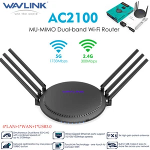 Wavlink WIFI Router 2100Mbps Extender Access Point 5 x 10/100/1000Mbps LAN/WAN - Picture 1 of 12