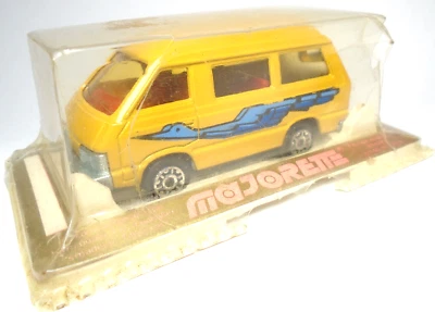 MAJORETTE FRANCE TOYOTA LITE ACE CAMPER YELLOW 3 1/8" DIECAST VAN W/ BLUE BIRD - Image 1 of 4