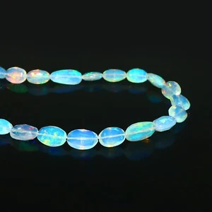 Nugget Necklace Opal Necklace Opal Jewelry Sale Ethiopian Sky Blue Opal 17inch - Picture 1 of 8