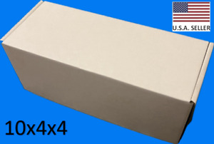10x4x4 White Corrugated Cardboard Shipping boxes set of 50pcs
