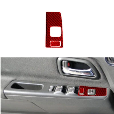 Крышка переднего переключателя водительской двери из красного углеродного волокна для Colorado 04-12/Canyon 05-12 - Изображение 1 из 4