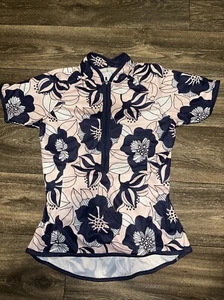 She Beest Radtrikot Damen Medium Floral Blau Pink #R - Bild 1 von 4