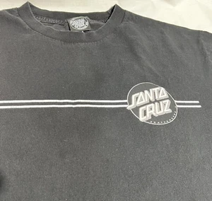 Men's Size Large Santa Cruz Skateboard Long Sleeve T Shirt Black - Picture 1 of 8