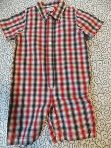 Threads Red/White/Blue Shortall Romper ~ Size 12-18 Months - Picture 1 of 1