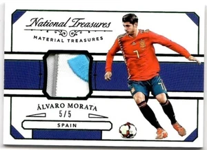 2018 Panini National Treasures Soccer ALVARO MORATA 3-Colors GU Jersey Patch /5 - Picture 1 of 1