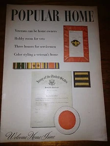 Vintage POPULAR HOME WELCOME HOME SERVICEMEN ISSUE SPRING 1946 - Bild 1 von 3