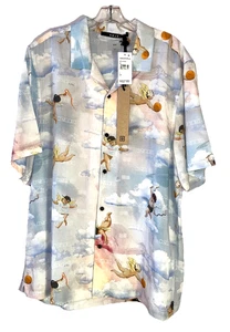Ksubi Herren Größe XL Dreamers Resort Hemd Ärmelhemd blau bunt neu mit Etikett $ 180 - Bild 1 von 12