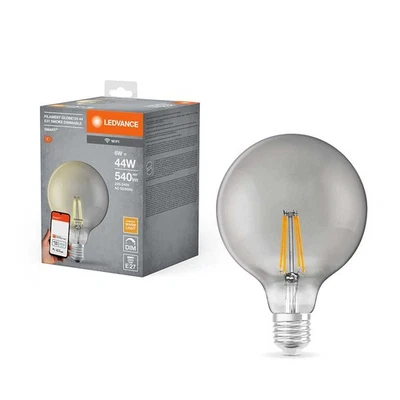 LED Smart+ Filament G125 Globe 6W = 44W E27 Rauchglas 540lm Extra Warmweiß WiFi - Bild 1 von 3