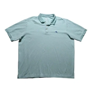 Polo Tommy Bahama Island Zone uomo XL verde acqua manica corta usata in ottime condizioni - Foto 1 di 3