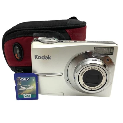 Kodak EasyShare C613 White Digital Y2K Small Camera 3X Zoom 6.2 MP - Tested  - Image 1 of 4