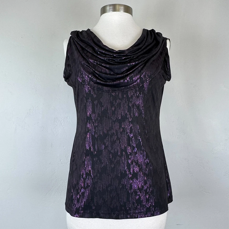 Top vintage Y2K años 90 M púrpura capucha metálica romántico gótico vampiro grunge caprichoso Foto 1 de 4