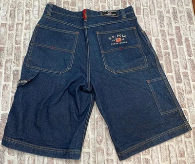 Pantalones Cortos Vaqueros Sueltos Y2K Pantalones Cortos EE. UU. Polo Assn Carpintero De Colección Oscuro Talla 36 Patinador Foto 1 de 4