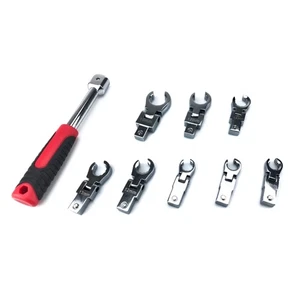 Head Ratchet Wrench Set, Metric Rotatable Combination Wrench Interchange - Bild 1 von 8