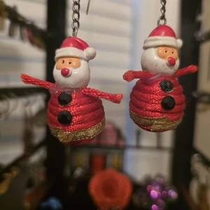 Vintage Fat Santa Ohrhänger - Bild 1 von 3