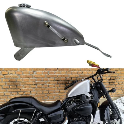 Motorcycle Silver Fuel Tank For HONDA VT750 SHADOW750 2004-2009 9L - Image 1 of 4