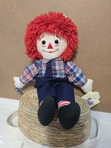 De colección APPLAUSE 17 in RAGGEDY ANDY DOLL 1991 Camisa a Cuadros Azul Sombrero Nuevo Con Etiqueta - Imagen 1 de 13