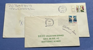 UNUSUAL COVERS STAMPS MISPERF BISECT PAIRS ! L@@K !! ERROR FREAK EFO ! - Picture 1 of 2