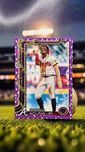 2025 Topps Holiday - Ronald Acuna Jr Purple Lights SP /99 - #H62 ATL Braves - Bild 1 von 3