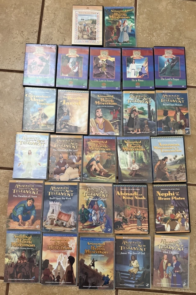 Lot of 25 Nest Animated Stories From The Bible & New Testament Christian DVDs * - Image 1 of 4