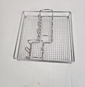 Stainless Steel Spoon Organizer For Draw Or Dining Utensil Rack 9.5x9.5x3" - Picture 1 of 11