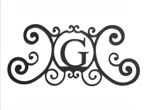 Iron Letter G Monogram Door Wall Decoration Plaque Metal Initial solid 2mm thick - Picture 1 of 6