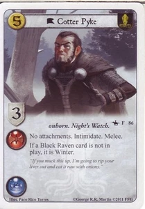3 x Cotter Pyke AGoT LCG 1.0 Game of Thrones Trial by Combat 86 - Picture 1 of 1
