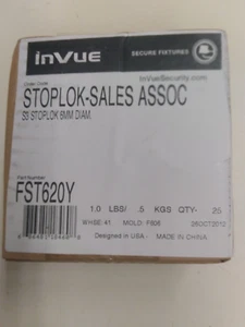 INVUE Stoplok 6 mm Diameter FST620Y 25 pcs. NEW - Picture 1 of 2