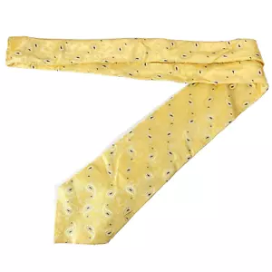 Club Room by Charter Club Yellow Blue Paisley 100% Silk Neck Tie A119 - Picture 1 of 5