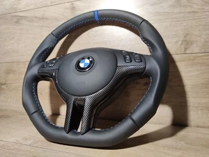 BMW Steering Wheel E46 E39 E53 Refinished SPORT Nappa and CF Dipped OEM LHD - Picture 1 of 2