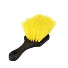 Yellow Utility Scrub Brush 8" Nylon Bristles Brush Durable   Wheels and Tires