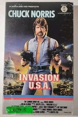 Invasion U.S.A. Chuck Norris MGM/UA Big Cardboard Box Clamshell Vhs Video RARE - Image 1 of 4