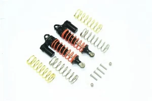 GPM Black Aluminum Front Piggyback Shocks Traxxas 4x4 Slash Rustler Stampede - Picture 1 of 3