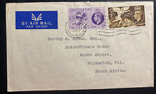 1953 London England Airmail Cover To Bryanston South Africa Olympic Games