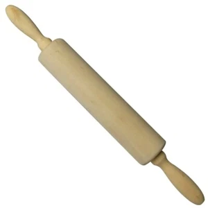 woodene rolling pin evenly flattens dough for kitchen - Picture 1 of 3