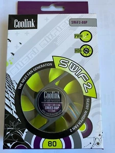 Pack of 4 X Coolink SWiF2-80P 80mm PWM Quiet Cooling Fans - Picture 1 of 9