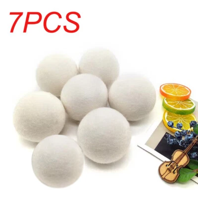 7-21 piezas Bolas Secadoras de Lana Orgánicas Nueva Zelanda Lana Natural Suavizante de Tela de Lavandería Foto 1 de 4