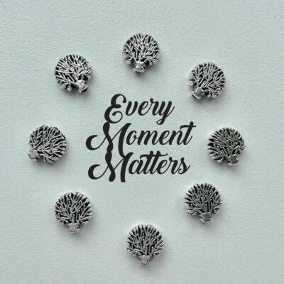 25 x Tibetan Silver TREE OF LIFE SPACER 8x8mm 3D Beads Jewellery Findings  - Image 1 of 4