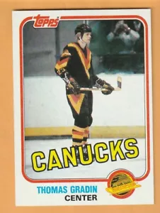 Thomas Gradin Vancouver Canucks 1981-82 Topps #15 12P - Imagen 1 de 2