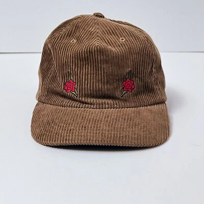 Billabong Wrangler розовый сад коричневый вельвет регулируемый ремень назад шляпа крышка - Изображение 1 из 4