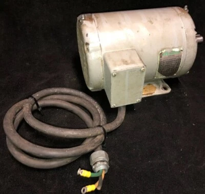 VINTAGE Baldor 3 Phase Industrial Motor 2 HP 1725 RPM 230/460V .875” Shaft - Image 1 of 4
